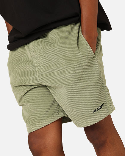 X-Large 91 Wide Corduroy Beach Shorts Pigment Artichoke