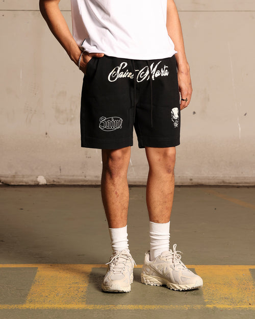 Saint Morta Roadhouse Denim Shorts Vintage Black