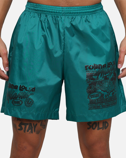 Rolling Loud Miami 23 Beach Shorts Cyan