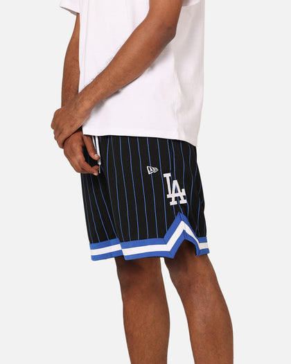 New Era Los Angeles Dodgers Mesh Shorts Black Pinstripe