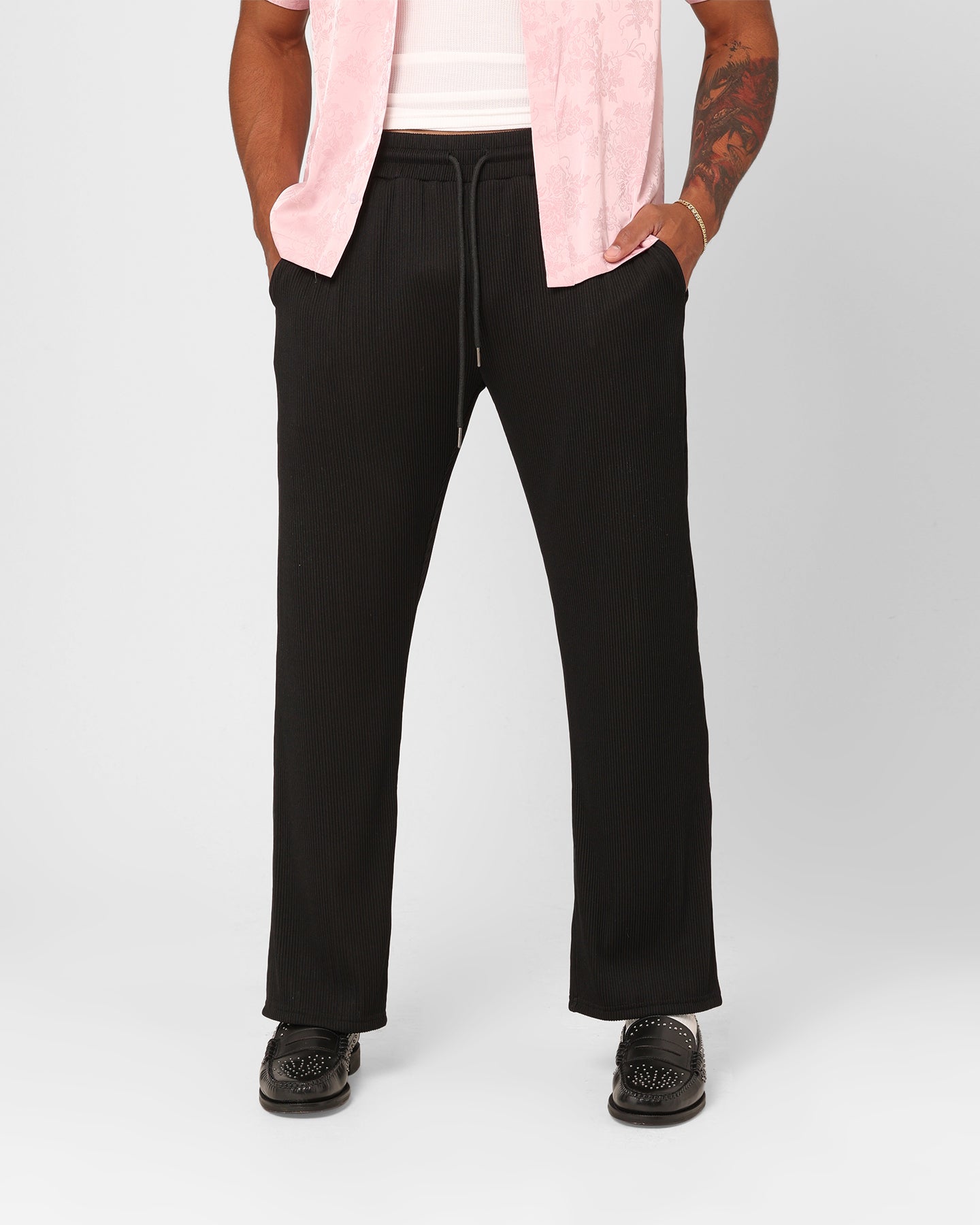 XXIII Leon Ribbed Pants Black | Culture Kings US