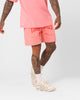 Fallen Breed Puff Logo Zip Sweat Shorts Pink/Red