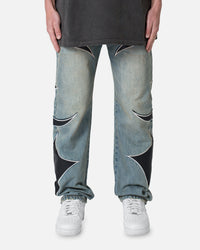 TRIBAL PATCHED DENIM