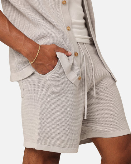 XXIII Zyair Knit Rib Shorts Stone