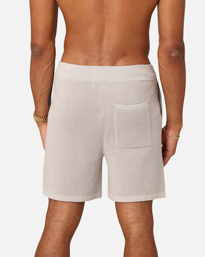 XXIII Zyair Knit Rib Shorts Stone