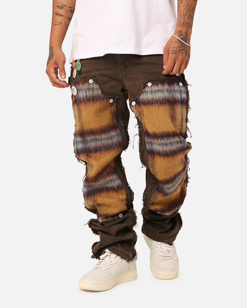 Lifted Anchors "Varial" Mohair Carpenter Denim Jeans Brown/Mohair