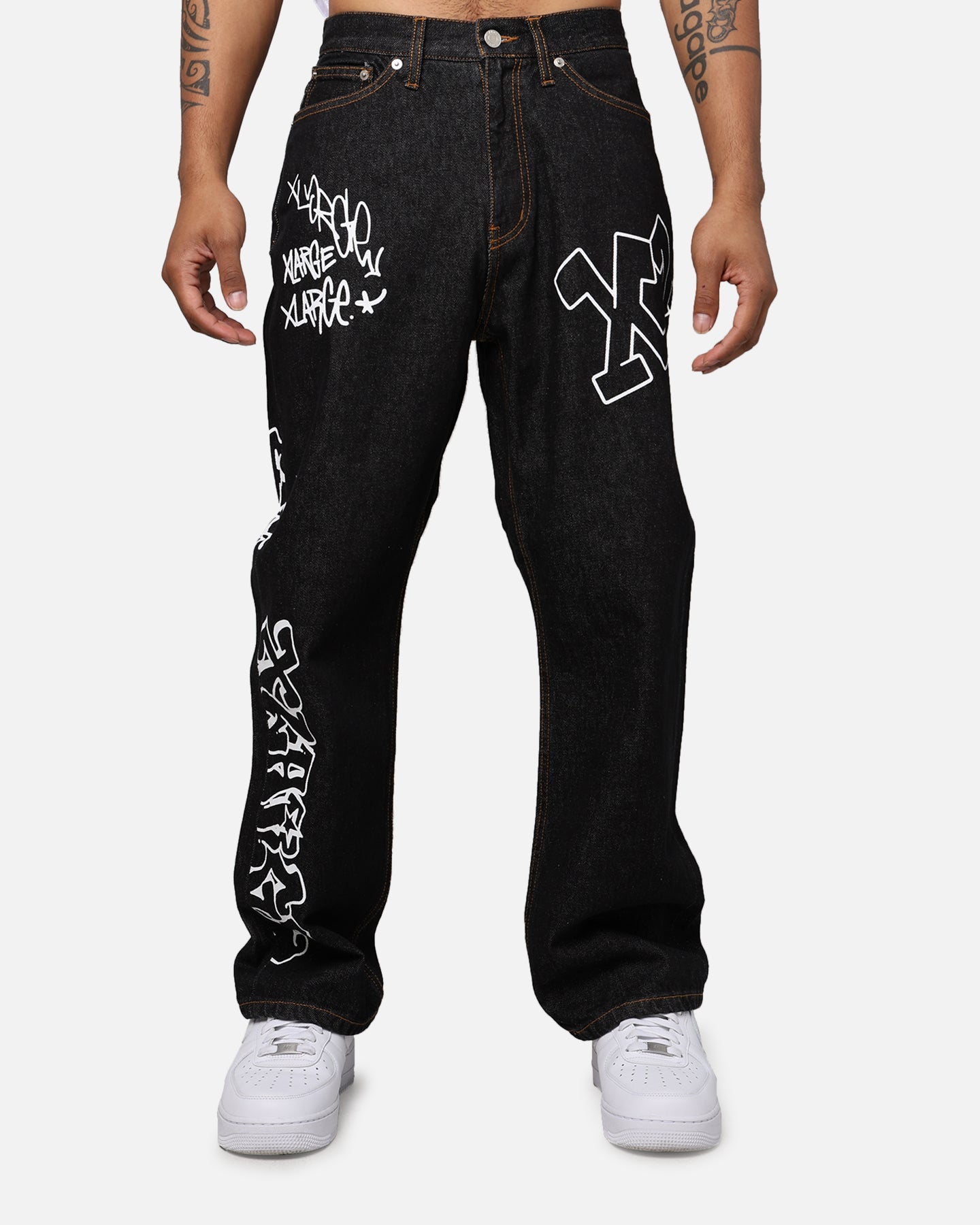 X-Large Graffiti Denim Jeans Black | Culture Kings US