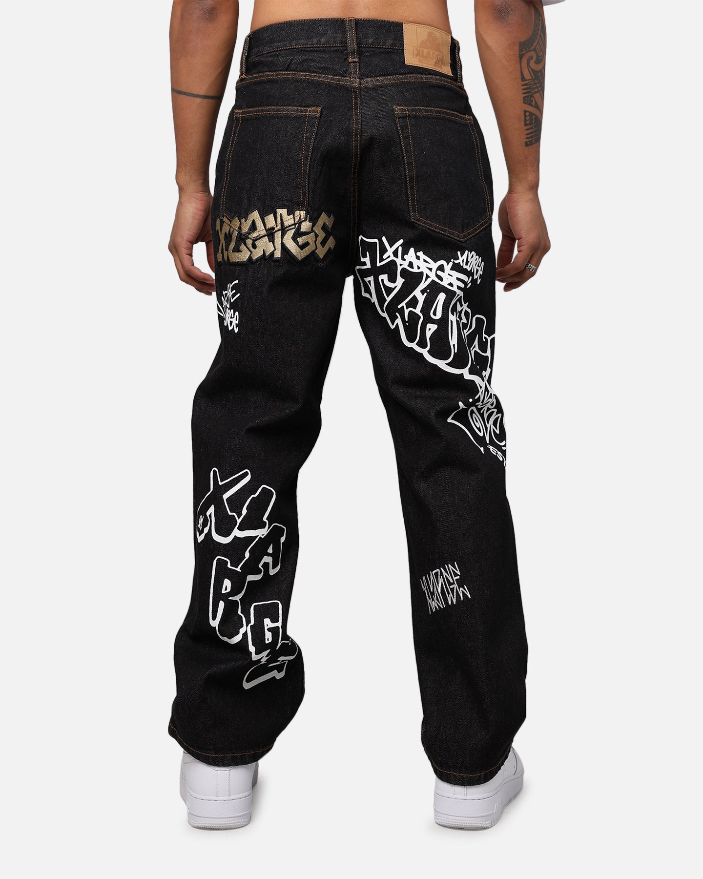 X-Large Graffiti Denim Jeans Black | Culture Kings US