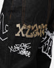 X-Large Graffiti Denim Jeans Black