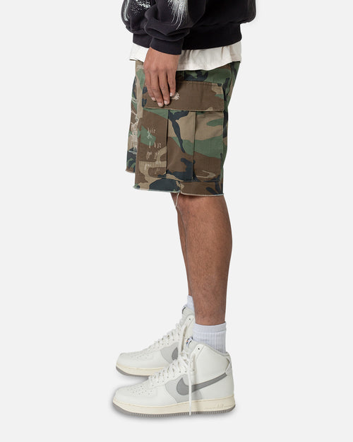 MNML Distressed Cargo Shorts Camo