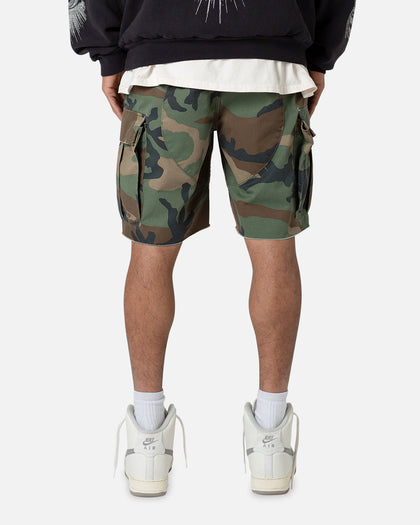 MNML Distressed Cargo Shorts Camo