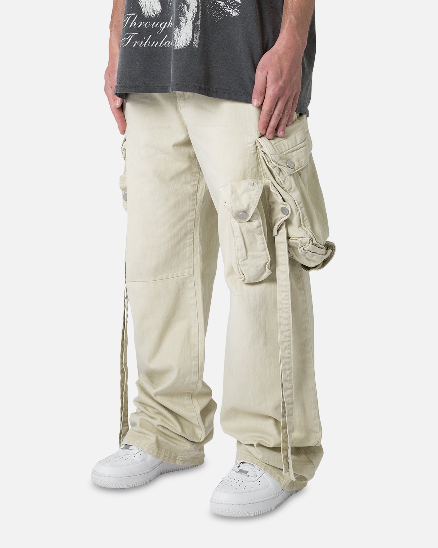 MNML Strapped Multi Cargo Pants Khaki | Culture Kings US