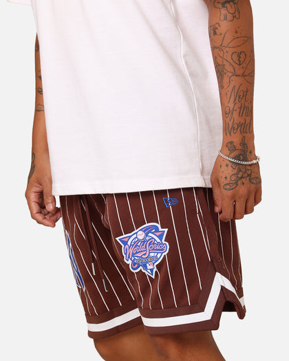 New Era New York Yankees Mesh Pinstripe Shorts Brown