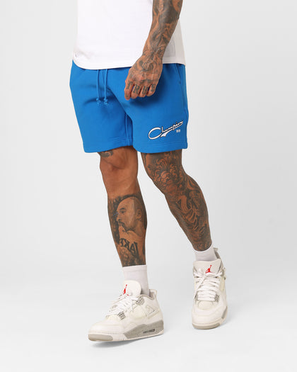 Champion Reverse Weave Cursive Logo Shorts Pelican Do