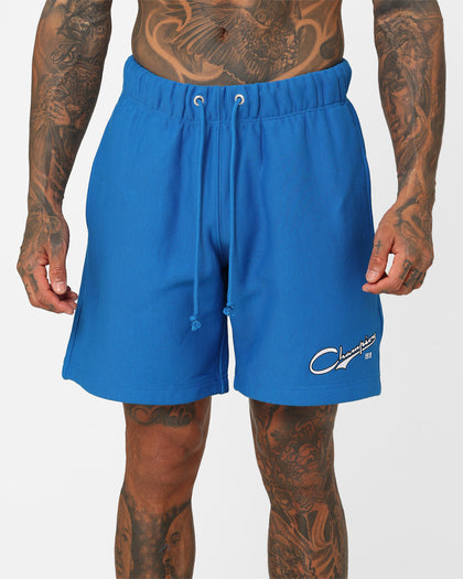 Champion Reverse Weave Cursive Logo Shorts Pelican Do