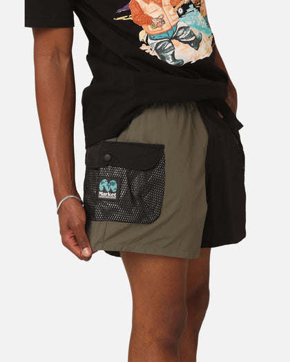 Market Garden Tech Shorts Black/Olive