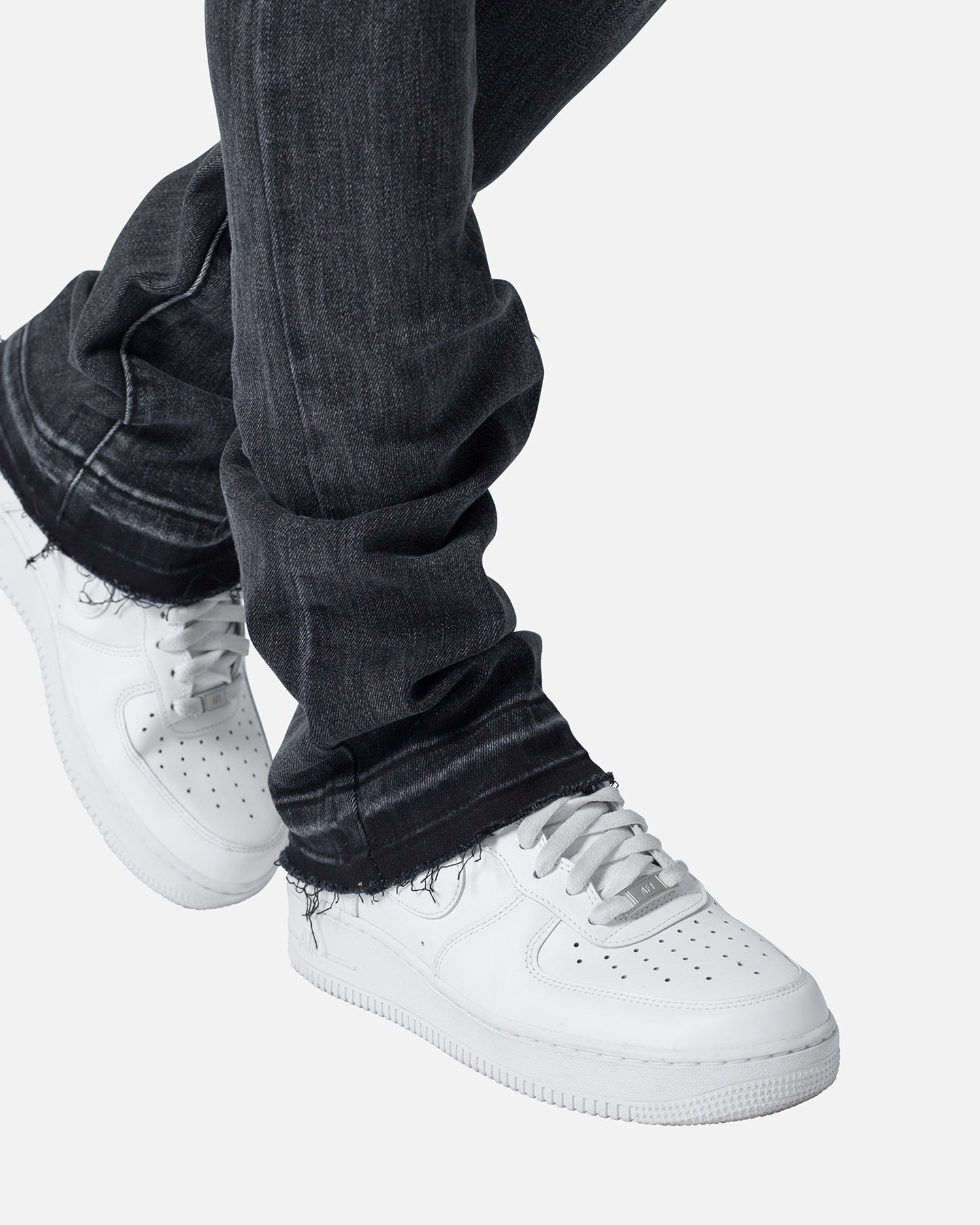 MNML X514 Skinny Stacked Denim Jeans Washed Black | Culture Kings US