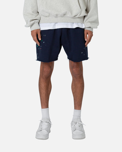 MNML Contrast Paneled Sweatshorts Navy
