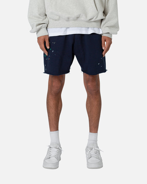 MNML Contrast Paneled Sweatshorts Navy