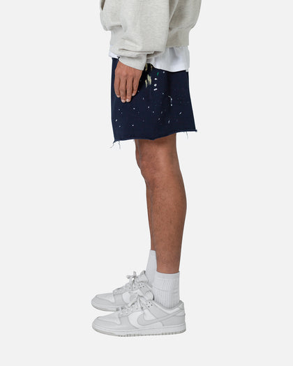 MNML Contrast Paneled Sweatshorts Navy