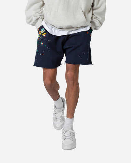 MNML Contrast Paneled Sweatshorts Navy