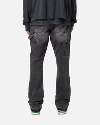 MNML B531 Carpenter Flare Denim Jeans Vintage Black