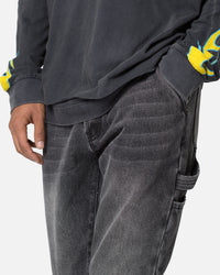 MNML B531 Carpenter Flare Denim Jeans Vintage Black