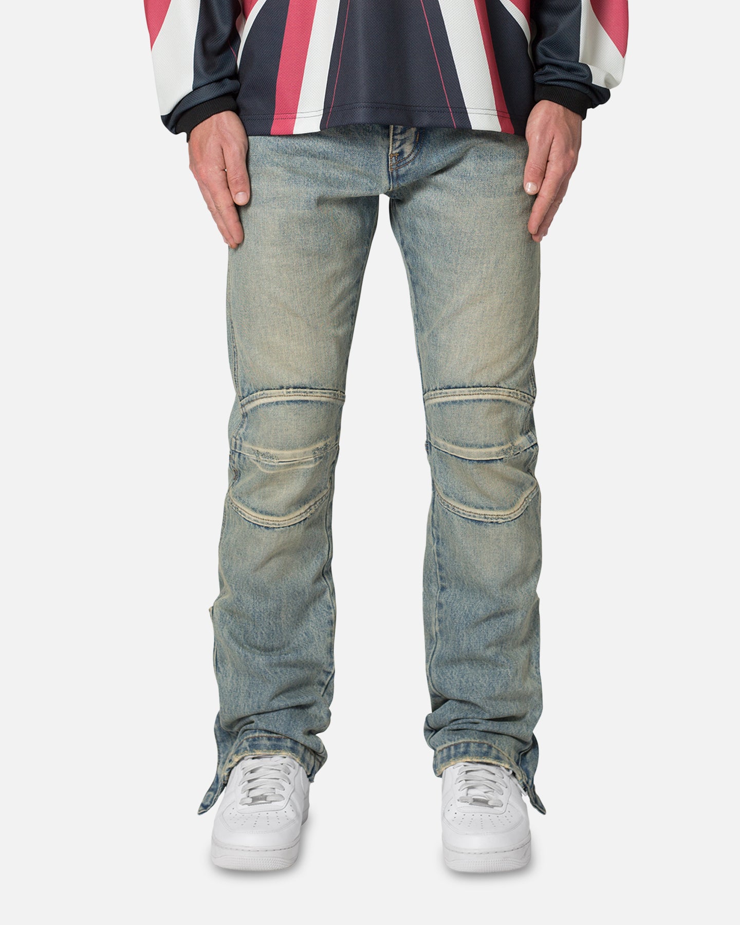 MNML D529 Moto Denim Jeans Vintage Blue | Culture Kings US