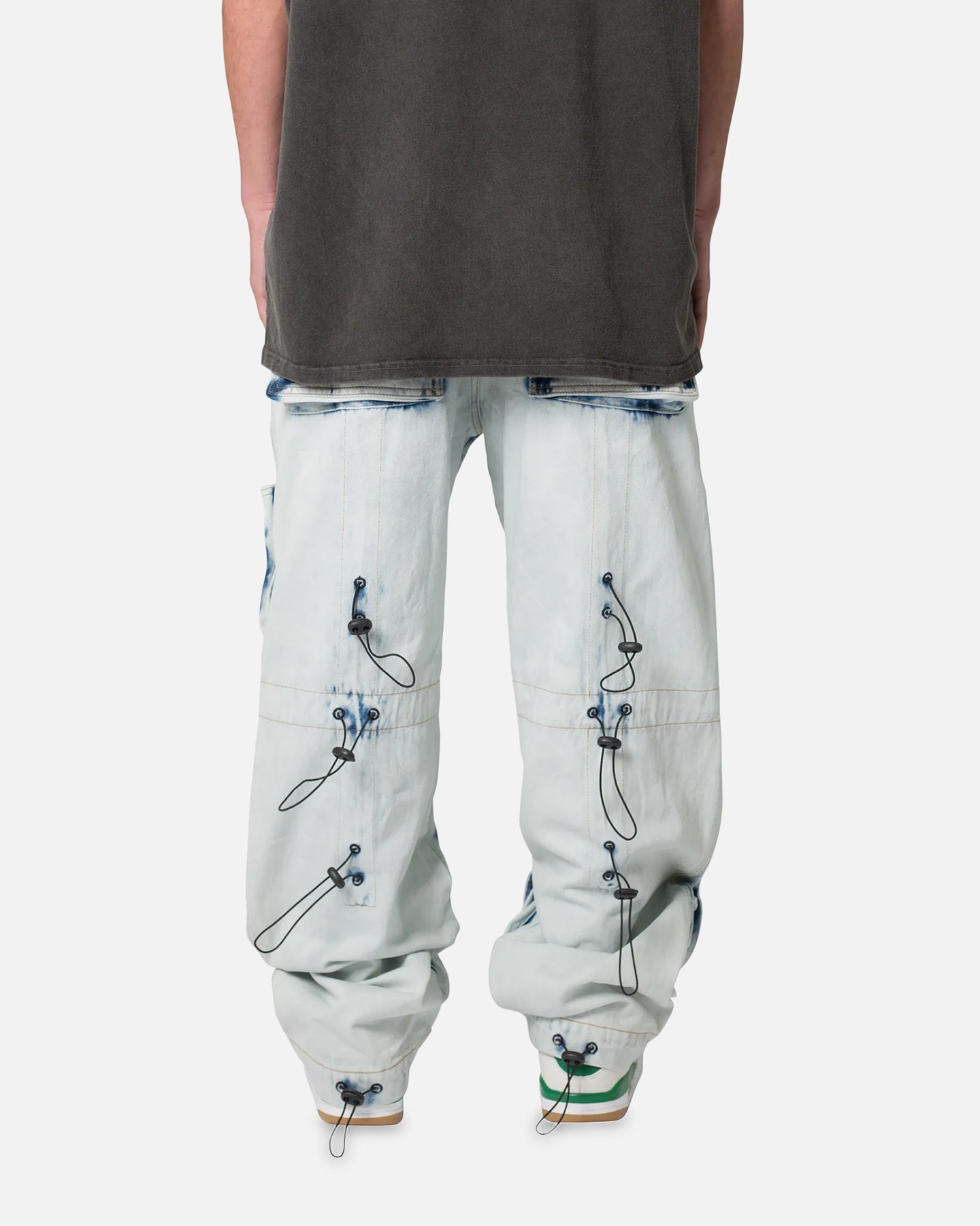 MNML Baggy Skater Cargo Denim Jeans Blue | Culture Kings US