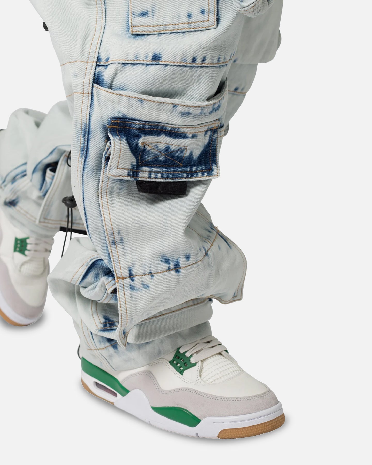 MNML Baggy Skater Cargo Denim Jeans Blue | Culture Kings US