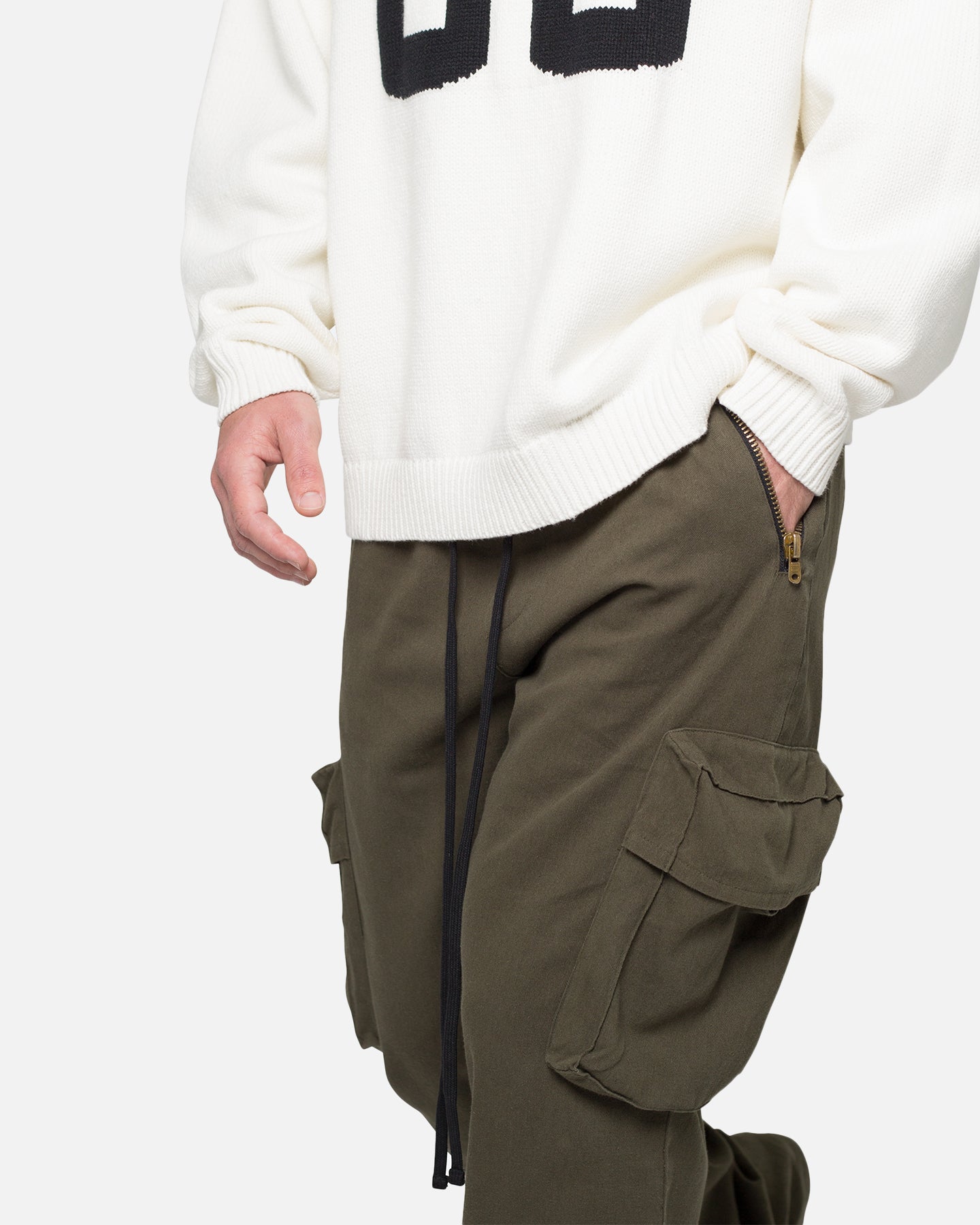 MNML Drawcord Flare Cargo Pants Olive | Culture Kings US