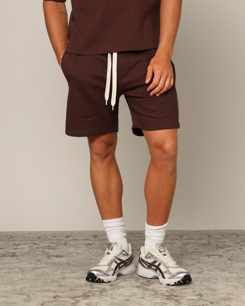 Carré Blanc Classic Sweat Shorts Brown