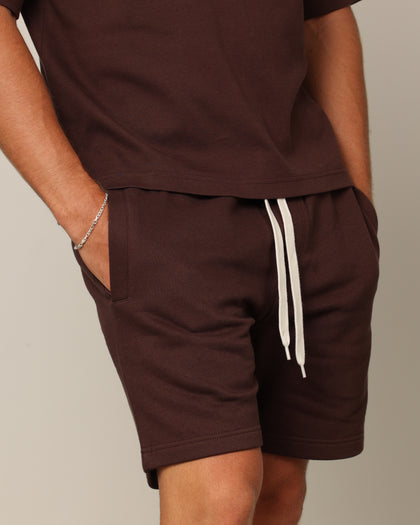 Carré Blanc Classic Sweat Shorts Brown
