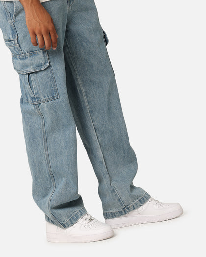 Dickies 852AU Denim Cargo Jeans Stone Washed Indigo