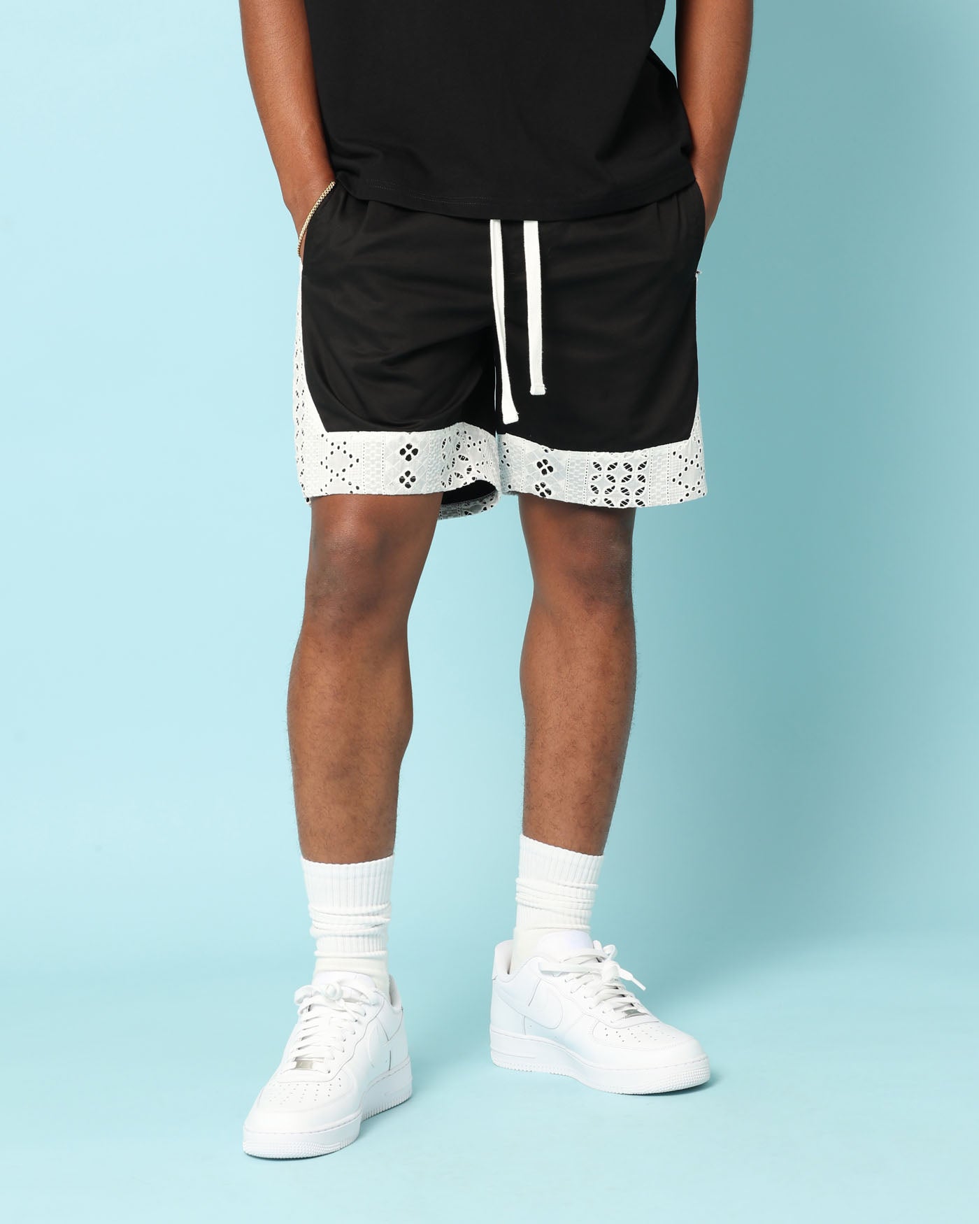 Carré Bandana Lace Shorts Black | Culture Kings US