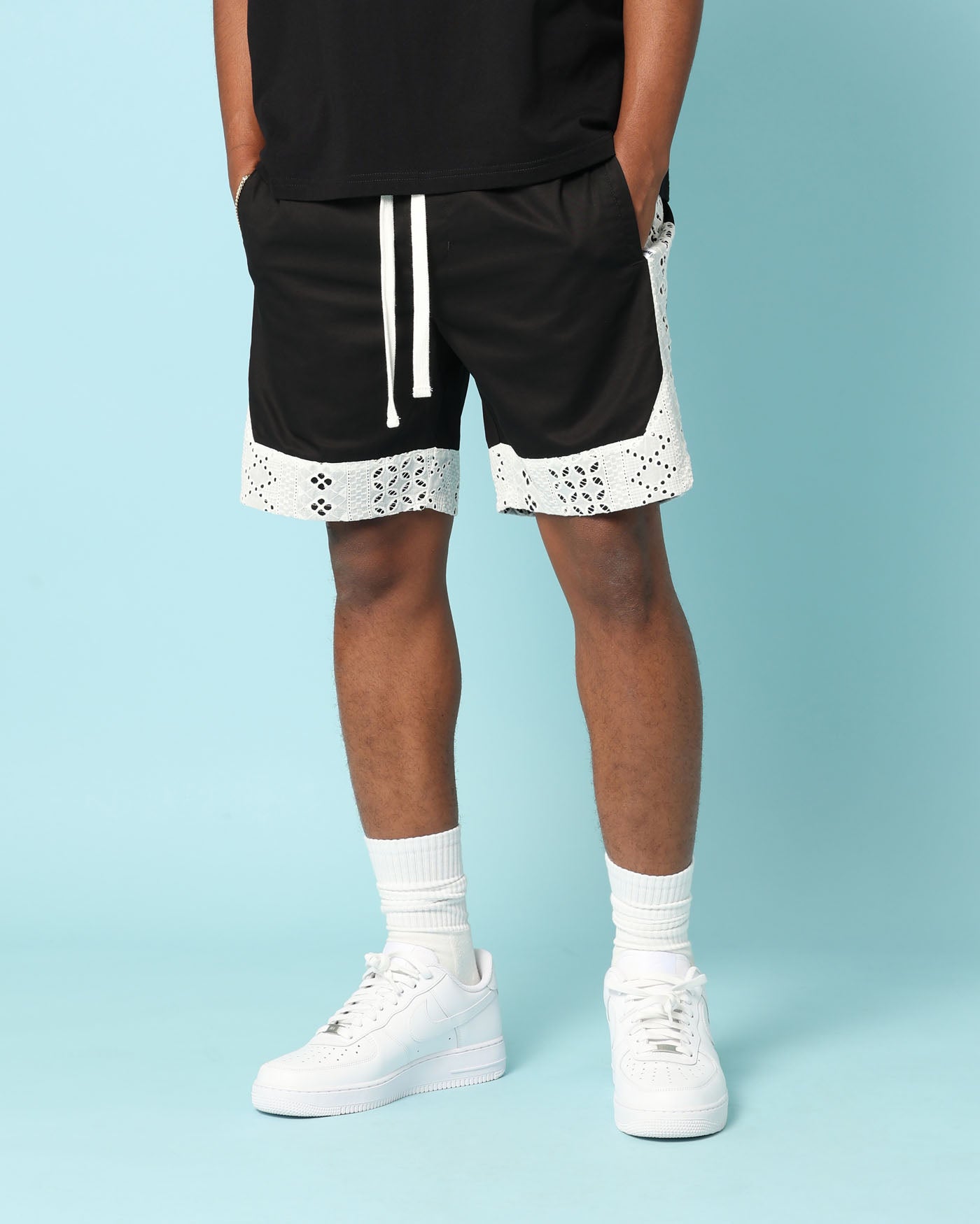 Carré Bandana Lace Shorts Black | Culture Kings US