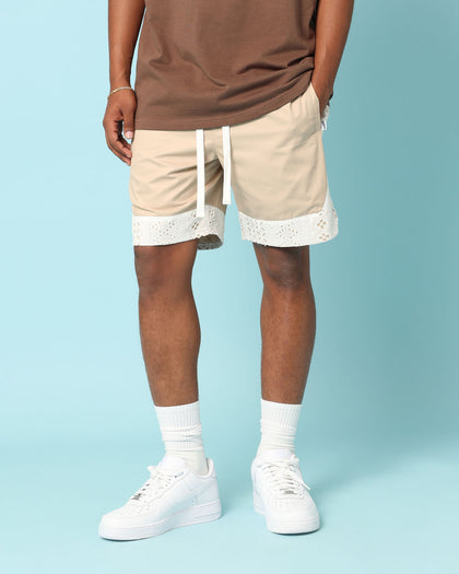 Carré Bandana Lace Shorts Stone