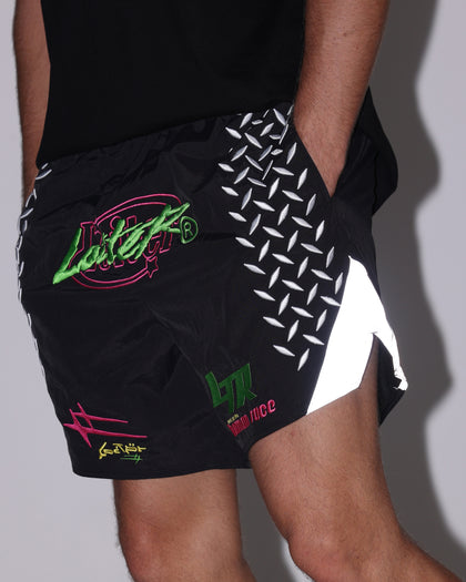Loiter Instinct Walk Shorts Black/Green/Red