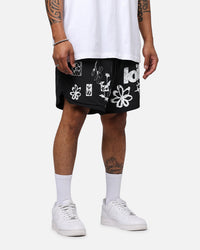 Loiter Flowerbed Walk Shorts Black