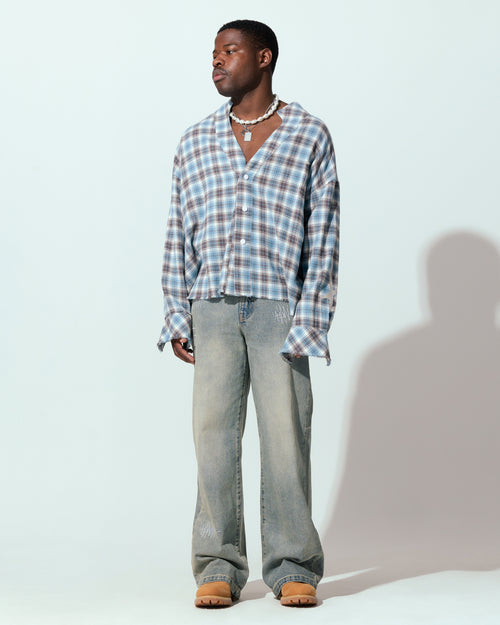 Loiter 444 Bootcut Jeans Washed Blue