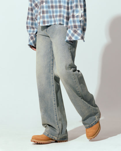 Loiter 444 Bootcut Jeans Washed Blue