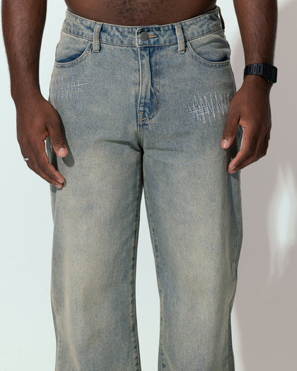 Loiter 444 Bootcut Jeans Washed Blue