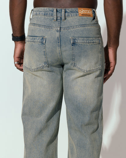 Loiter 444 Bootcut Jeans Washed Blue