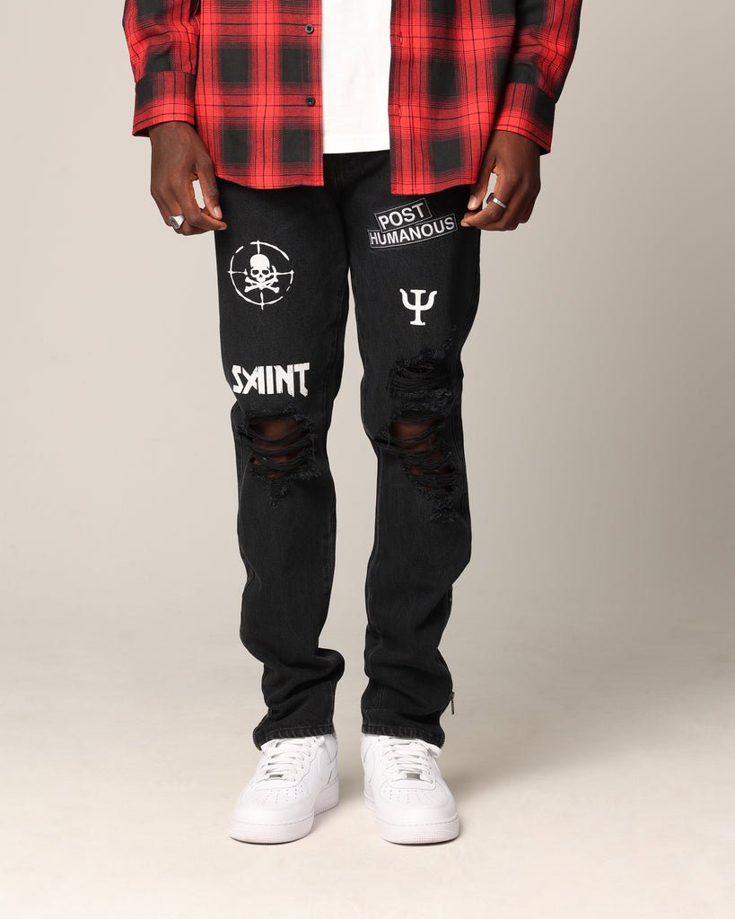 LIFE IS UNFAIRデニムfti punkandyo ecmelodi Saint Morta Post Humanous Fimi Jeans Black Shadow | Culture Kings US