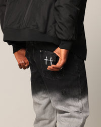 Saint Morta Acid Rain Psykhe Jeans Black Acid Rain