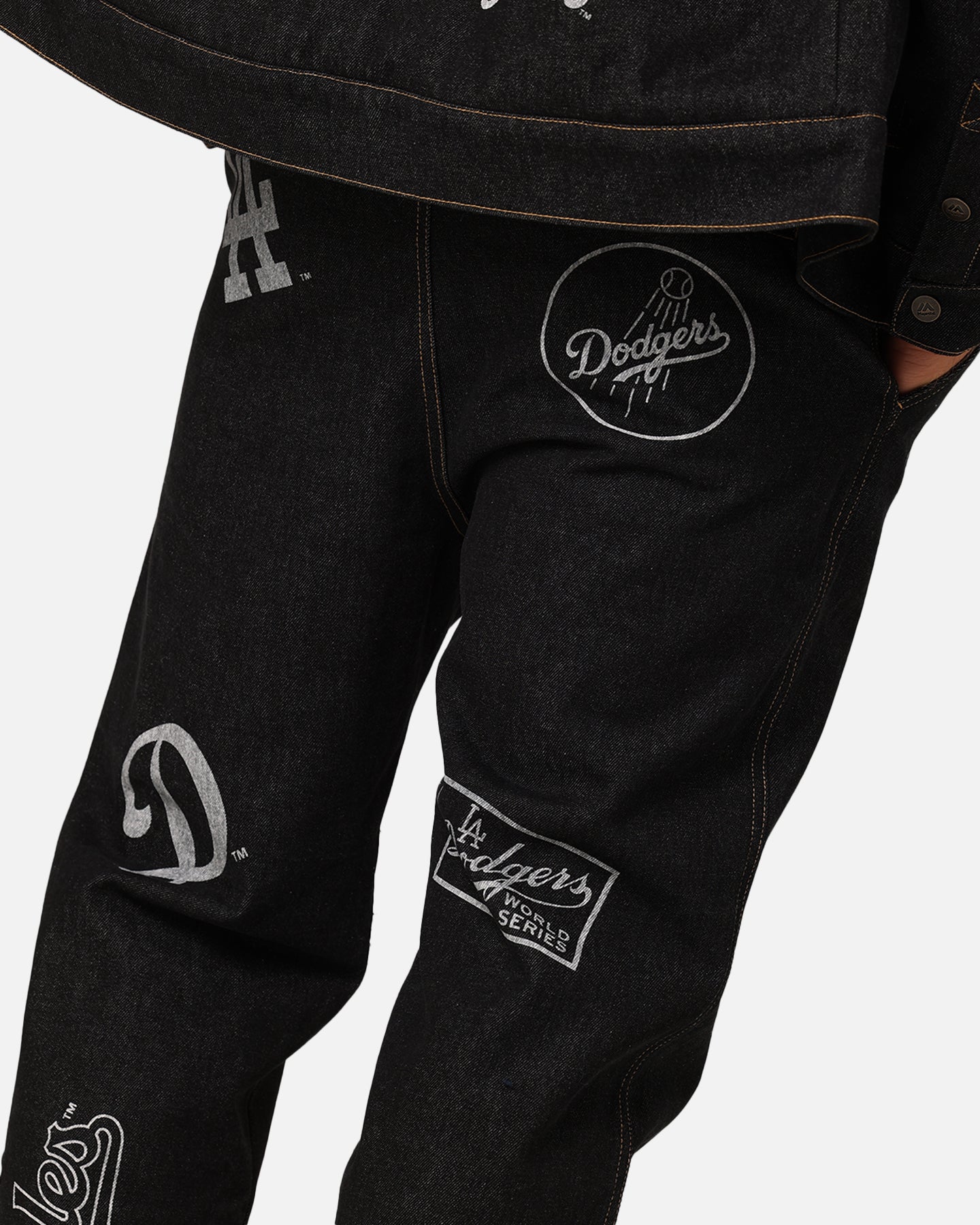 Majestic Athletic LAロゴ Dodgers Majestic Athletic Los Angeles Dodgers Etched Denim Jeans