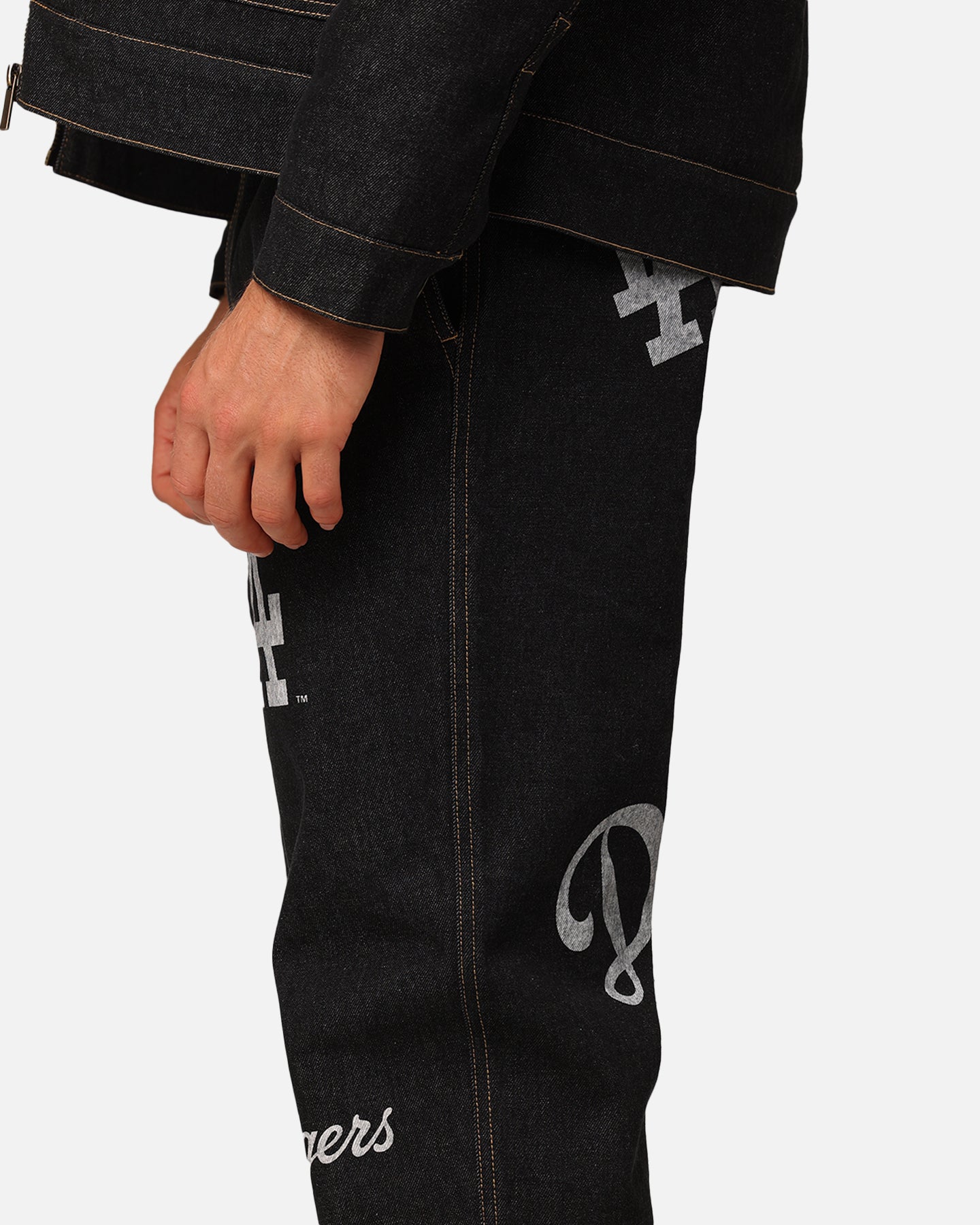 Majestic Athletic Los Angeles Dodgers Etched Denim Jeans Washed