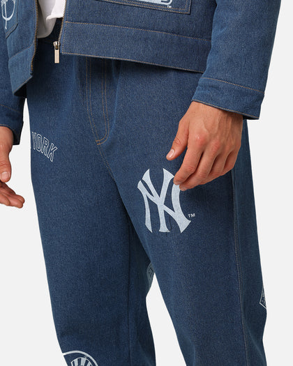 Majestic Athletic New York Yankees Etched Denim Jeans Washed Blue Denim