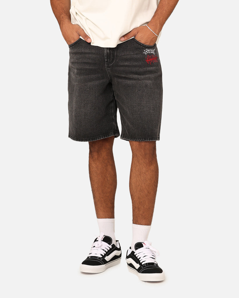 Loiter Sk8 Jorts Washed Black | Culture Kings US