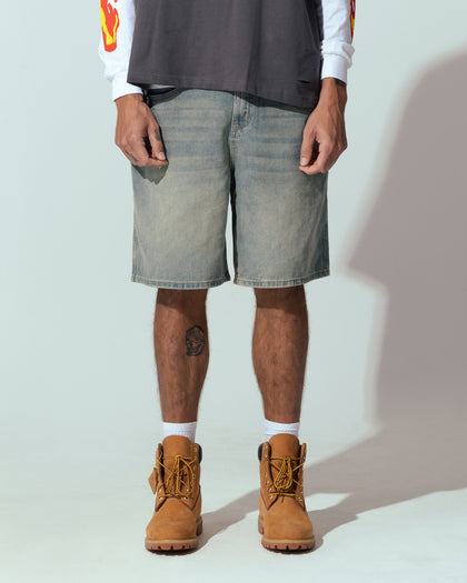 Loiter Sk8 Jorts Washed Blue